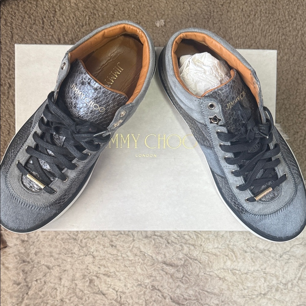 Jimmy Choo Black and Gray  Sneakers